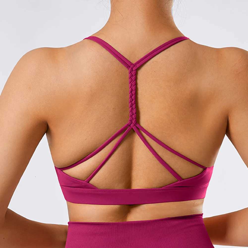 Fitness Sports Bra for Women Push Up Cross Back Shockproof Running Training Workout Gym Yoga Underwear Crop Tops Female Z20260319