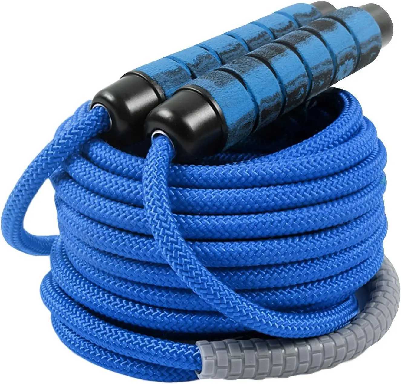 Adjustable 23ft Long Jump Rope for Kids and Adults Double Dutch Skipping Rope with Durable Nylon Core and Smooth Rotation M260319