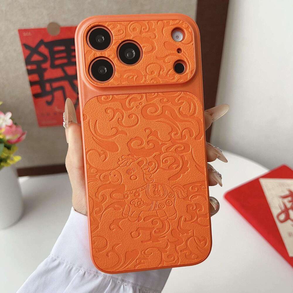 Instantly transforms into 17 large windows, suitable for Apple 15 phone case, iPhone 16 Pro Max, leather texture, full protection, anti-drop, New Year
