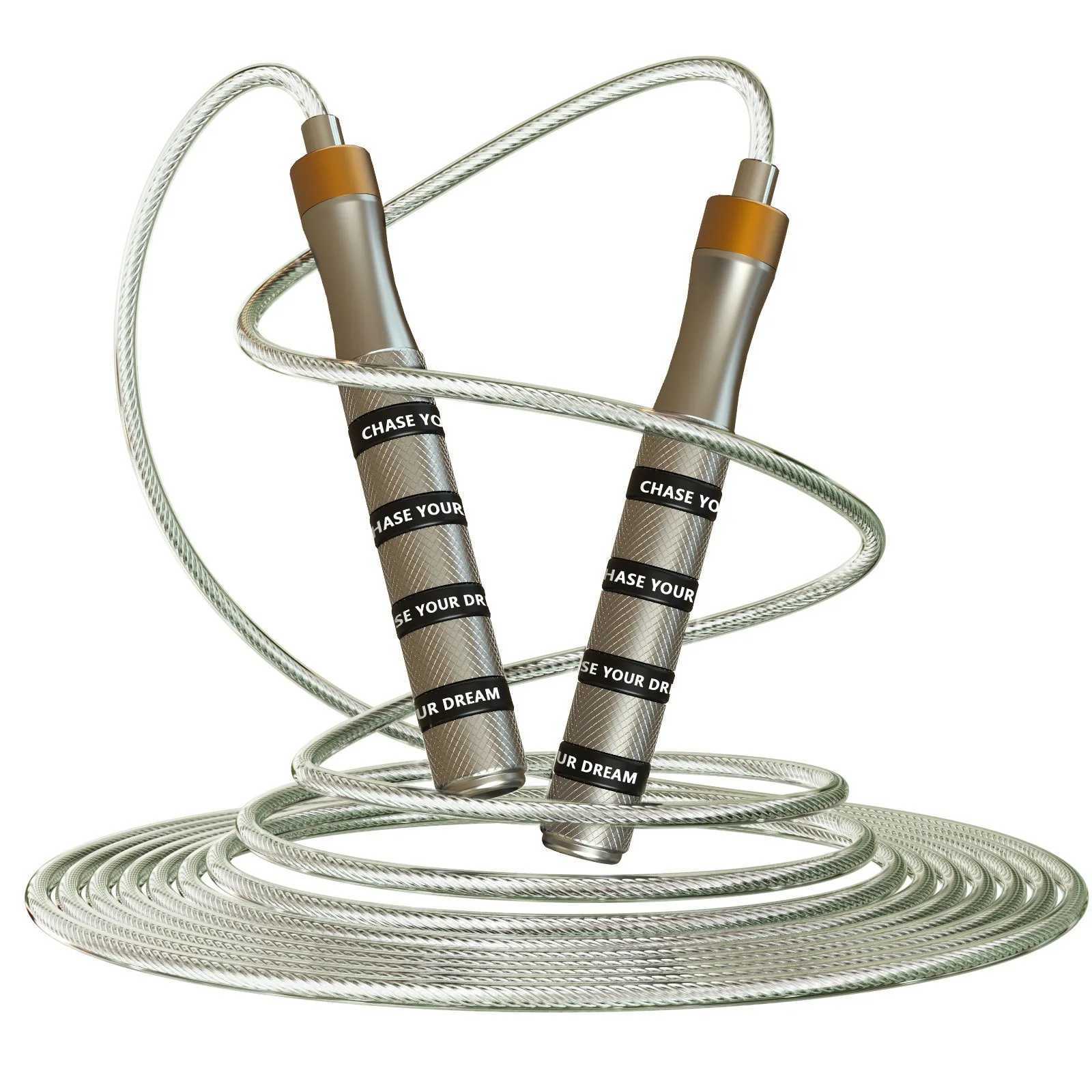 Self-Locking Bearing Skipping Rope Suitable for Human Aerobics Aluminum Alloy Handle Adjustable Rope Length Student Racing C M260319