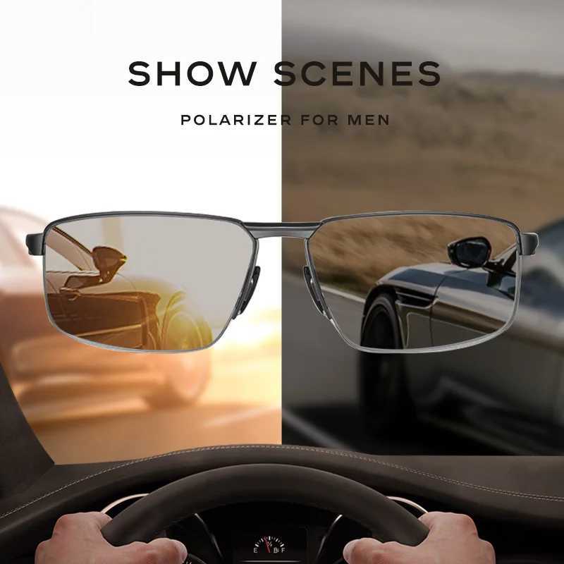 CAPONI New Sunglasses For Men Nylon Polarized Photochromic Alloy Driving Sun Glasses UV400 Brand Designer Shades BS8917 H260319 - view 6