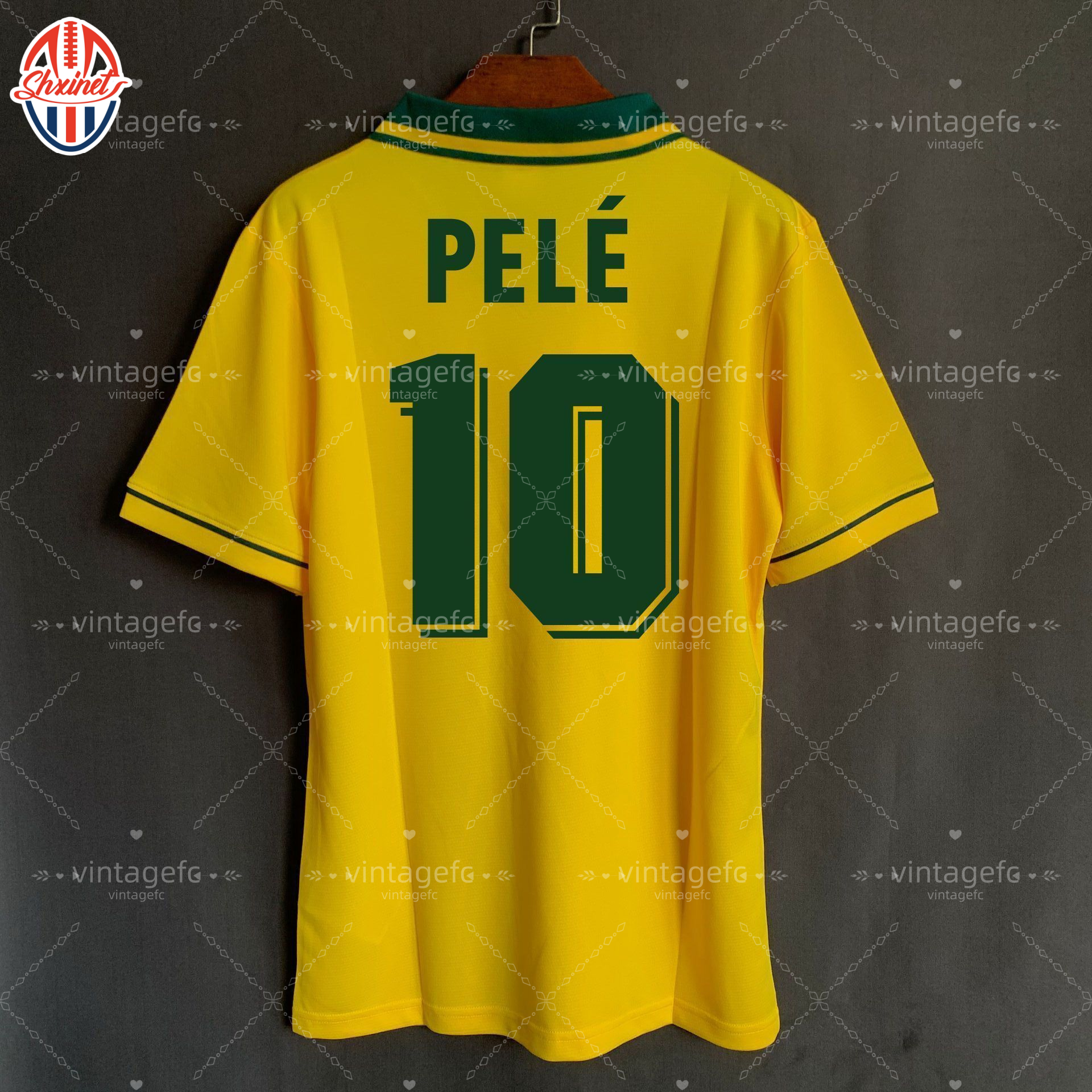 Vintage Brazil National Team Soccer Jersey - Ronaldo #9 & Ronaldinho #11 from World Cup 2002