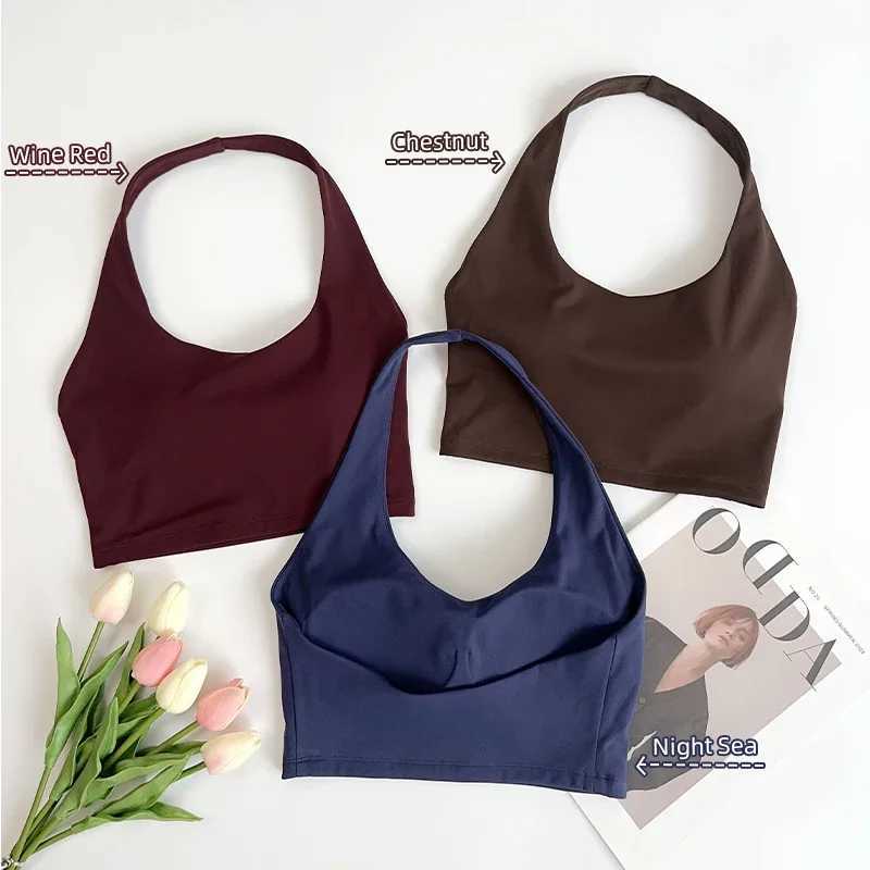 Womens Sexy Hang The Neck Fitness Sports Bras Shockproof Breathable Comfortable Cycling Running Outdoor Leisure Yoga Vest Z20260319