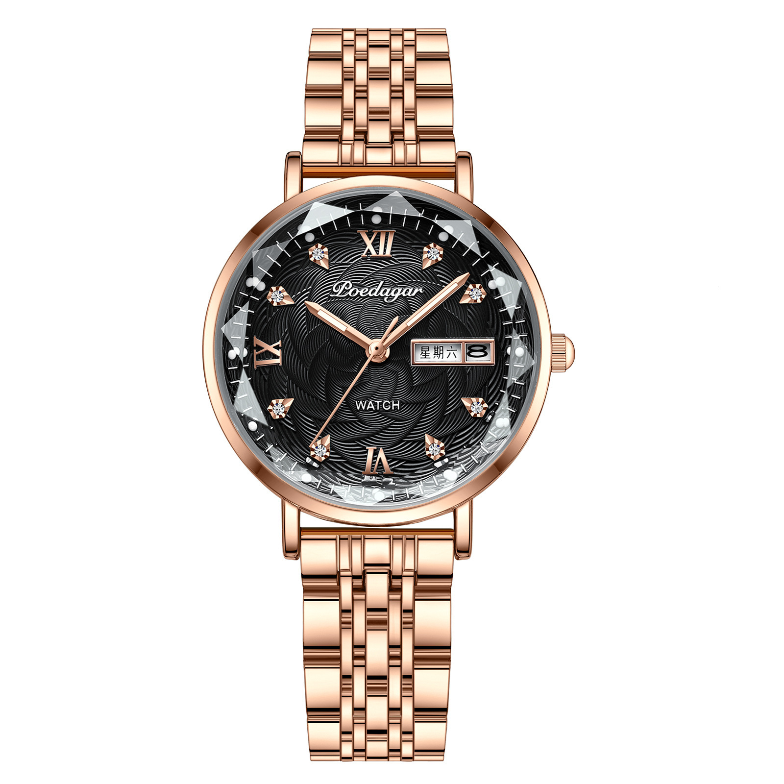 Swiss Brand Waterproof Ladies' Watch New Ultra-thin Dual-calendar Ladies' Watch Designer Watch Luxury Graceful Elegant Fashionable