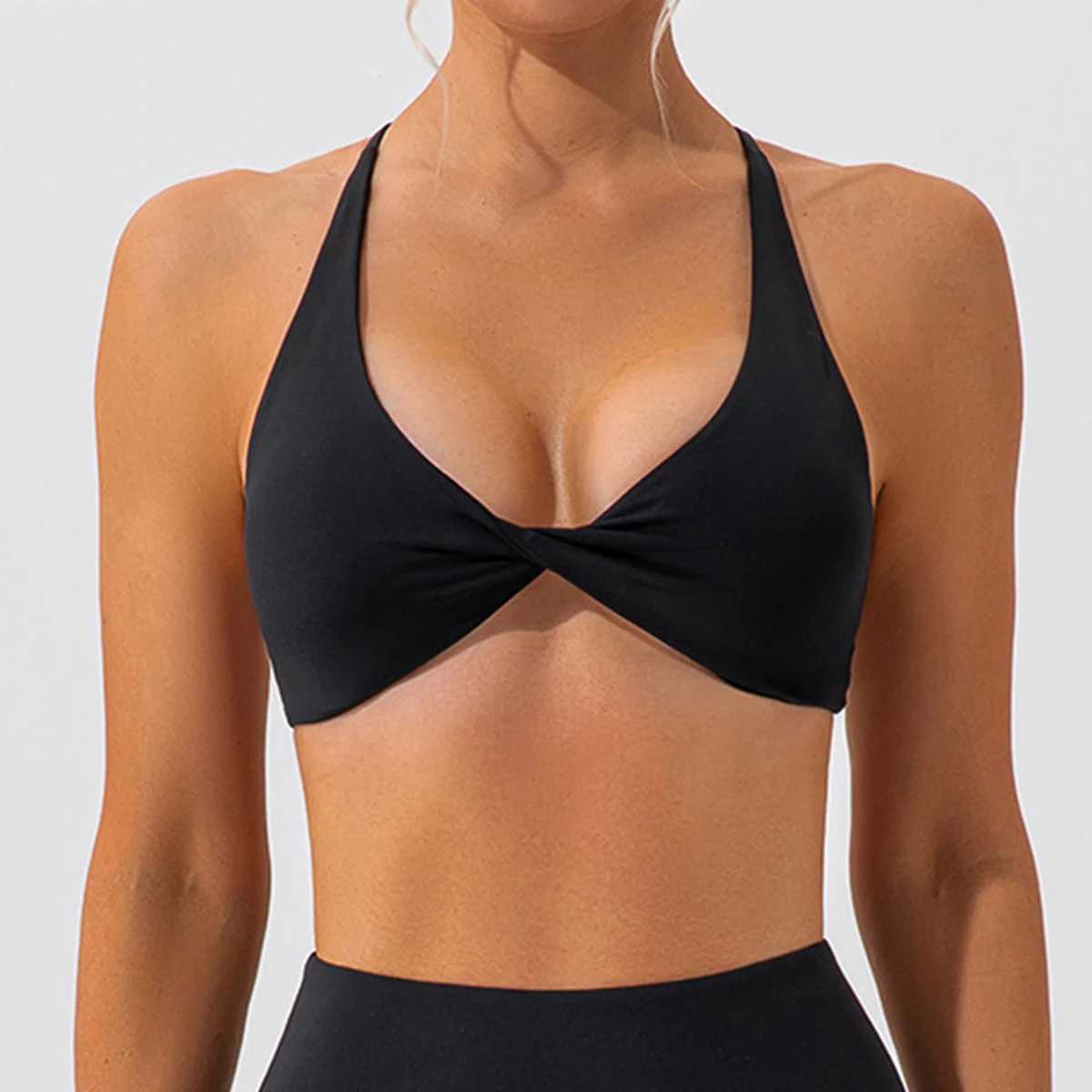 Hearuisavy Gym Top Women Cross Sports Bra Casual Running Push Up Fitness Yoga Crop Top Quick Drying Breathable Workout Underwear Z20260319