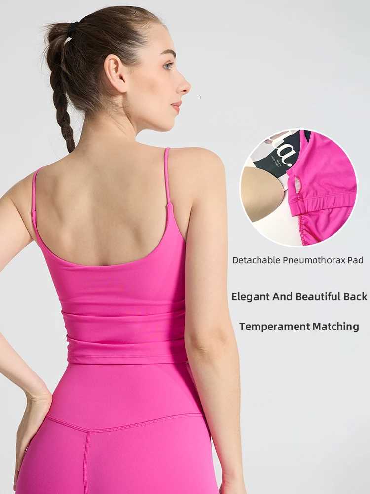 Fashion Solid Color Suspender Tops Pleats Women Fitness Bra Sexy Yoga Vest Running Fitness Gym Sports Athletic Top Sportswear Z20260319