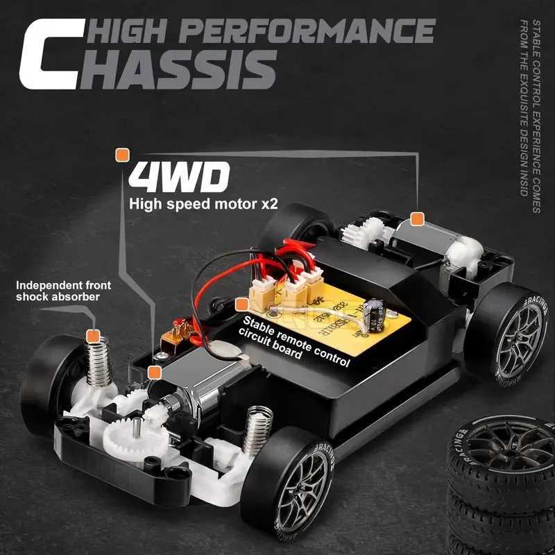 Rc Drift Car 1/24 4WD Remote Control Cars Electric Vehicle Model High Speed Racing Drive for Children Boys Kids Toy giftsT260319 - view 7
