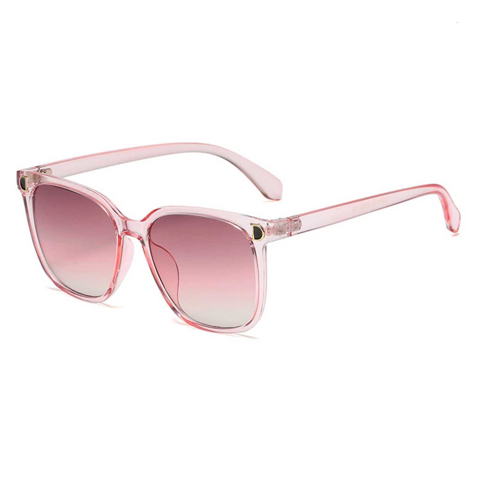 Womens Pink UV Protection Sunglasses D-Shaped Accent Face-Slimming for Big Faces Stylish Versatile Sun Shades H260319 - view 5
