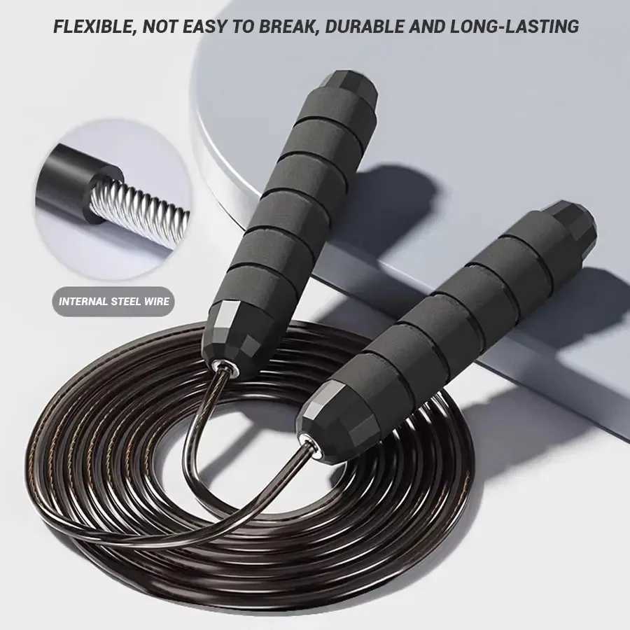 1Pc Professional Speed Skipping Rope Adult Fitness Fat Burning Weight Loss Jump Rope Smooth Steel Wire Skipping Rope M260319