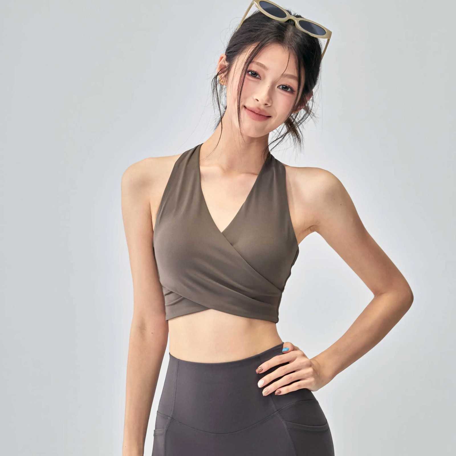 Women Cross Back Yoga Sports Bra Breathable Shock Proof Gym Workout Fitness Push up Top Yoga Running Active Sportswear Vest Bra Z20260319