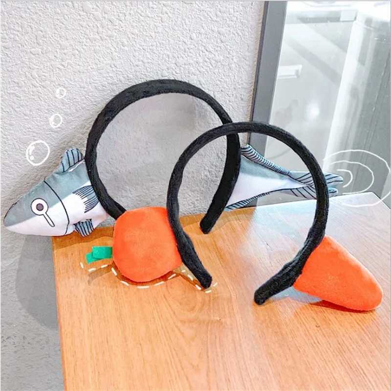 Funny Carrot Headband for Women elegant Salted Fish Wear it when washing your face and going out Hairband Fashion Girl Headwear H260319
