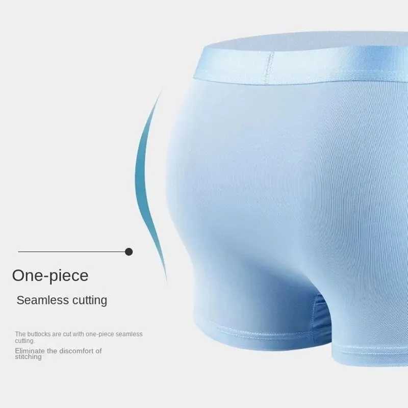 4pcs Boxers Men Underwear Ice Silk Boxer Graphene Man Underpants Breathable Mens Panties Ultrathin Male BoxerShorts Trunk D260319