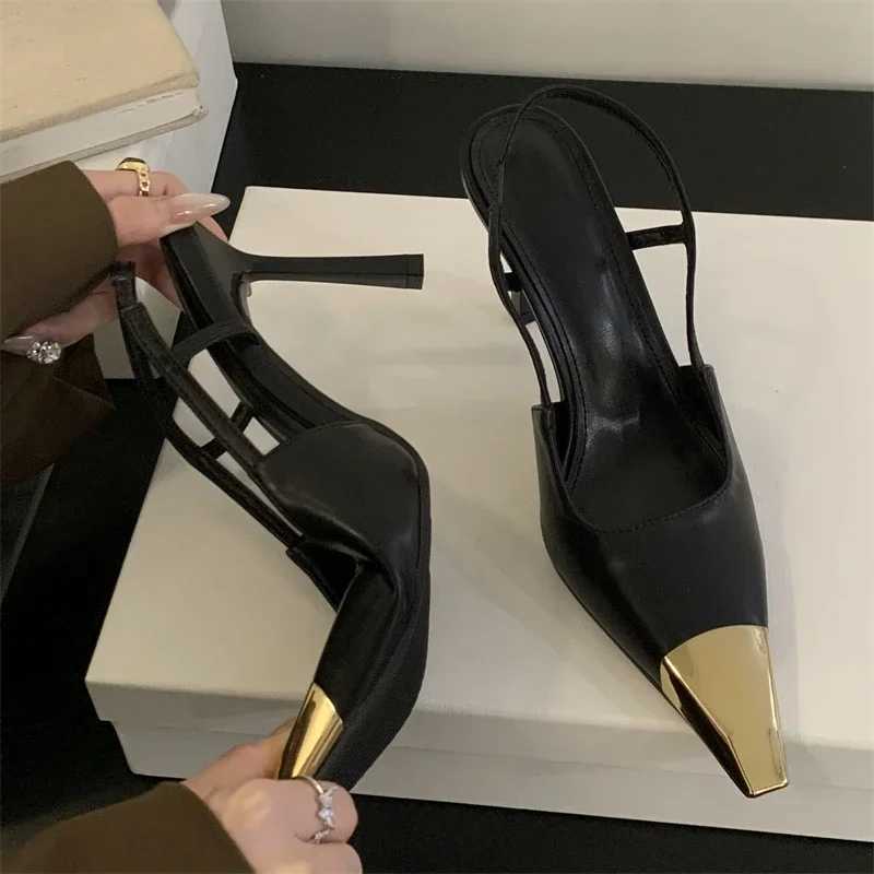 Eilyken Spring Fashion Pointed Toe Narrow Band Pumps Women Slingbacks Thin Heels Stripper Prom Ladies Sandals Shoes Z260318