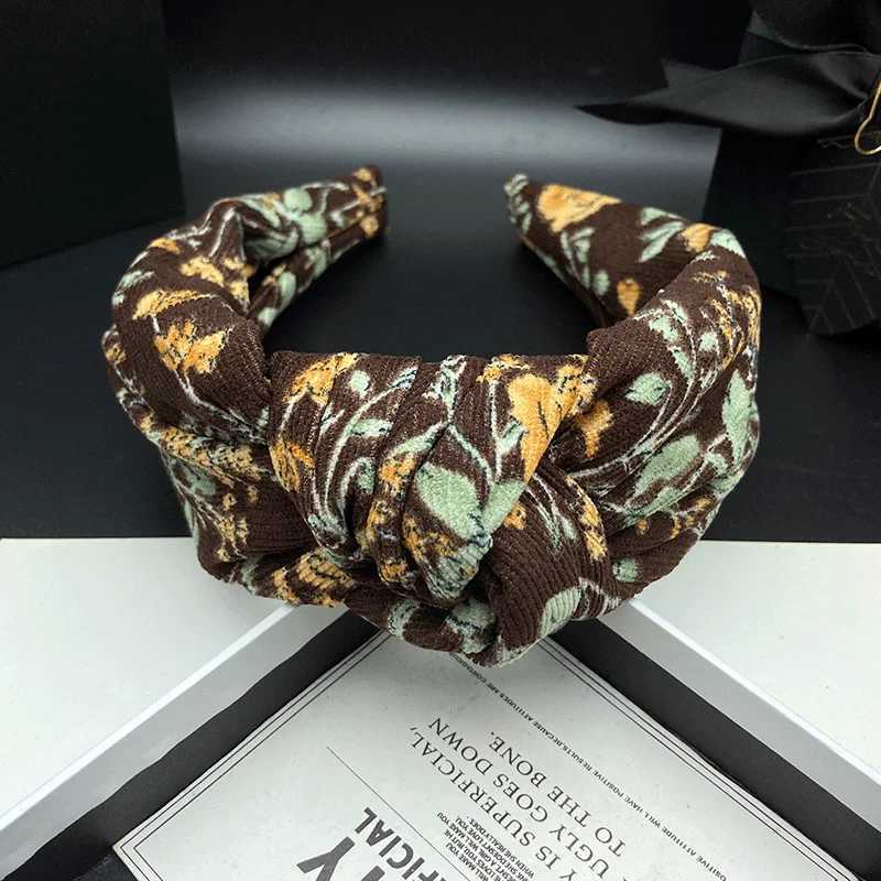 European and American fashion printed hair clip womens new high head hair tie headband hair pressure hair wash headband H260319