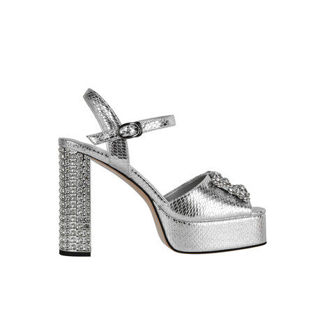 Chengdu Rhinestone Studded Square Toe Sandals 11cm Chunky Heel Open Side Evening Shoes
