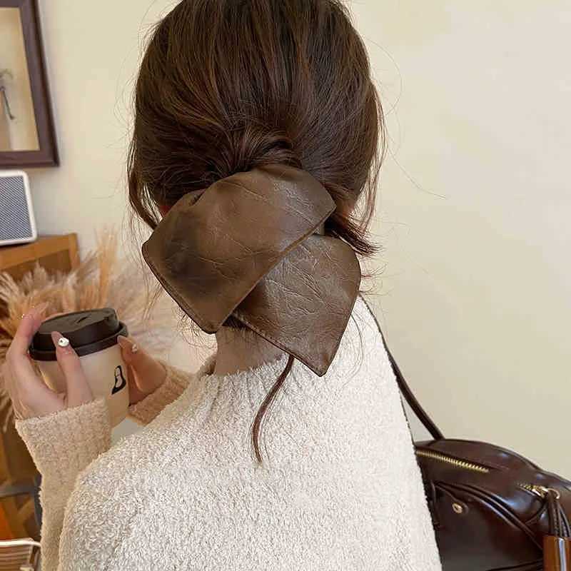 Square Pleated Low Ponytail Holders Fashion Gentle Hair Ties Vintage New Hair Ring Light Luxury High-end Accessories for Women H260319