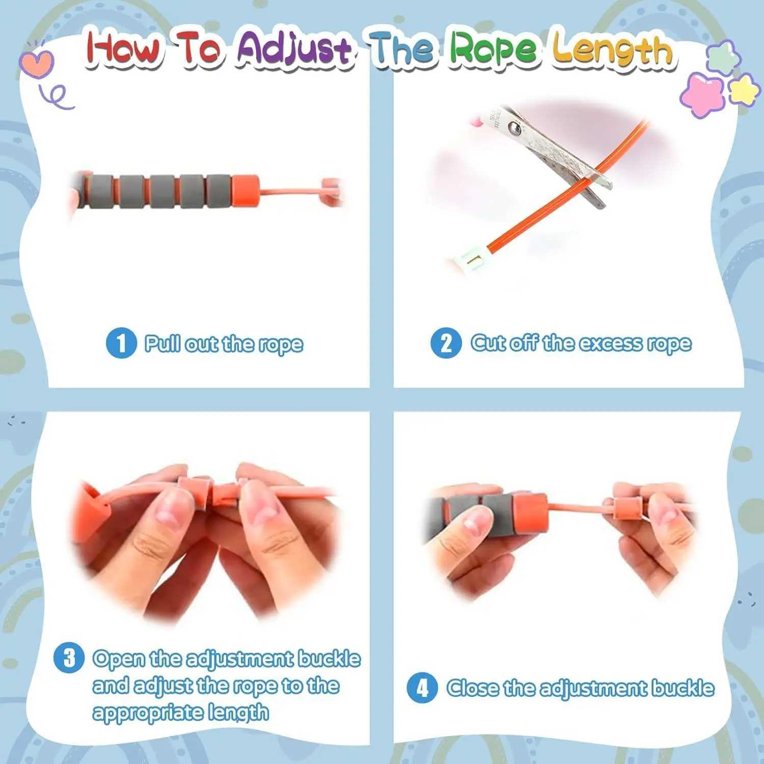 Adjustable Jump Rope for Kids and Adults with Soft Foam Handles for Outdoor Fitness Exercise M260319