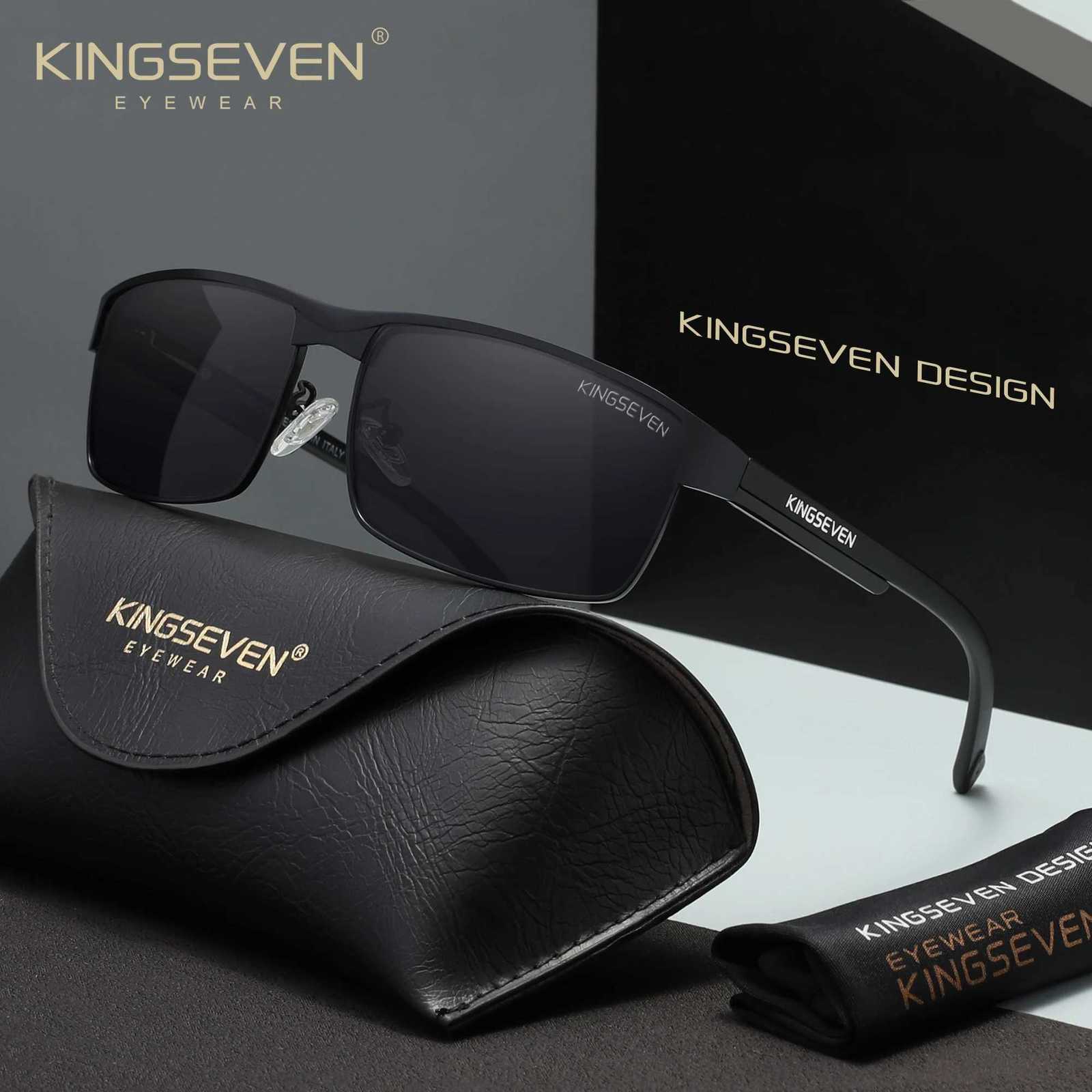 KINGSEVEN Men Polarized Sunglasses Driving UV400 Anti-Glare High Quality Glasses Male Causal Rectangle Fashion Outdoor Eyewear H260319 - view 3