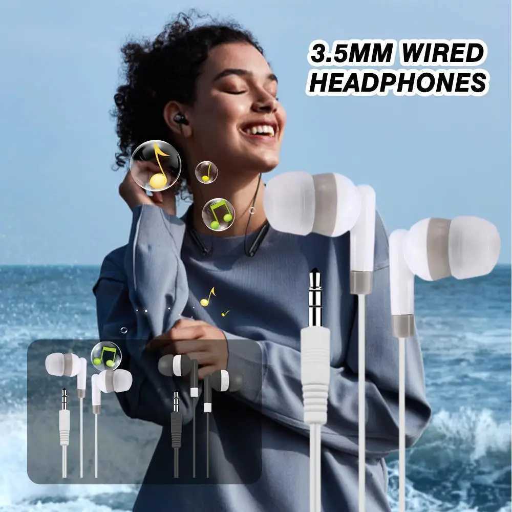 1 Pcs 35mm In Ear Type Wired Headphones Colorful In Ear Wired Music 35mm Earphones Mobile Tablet MP3/MP4 Universal Earplugs D260319