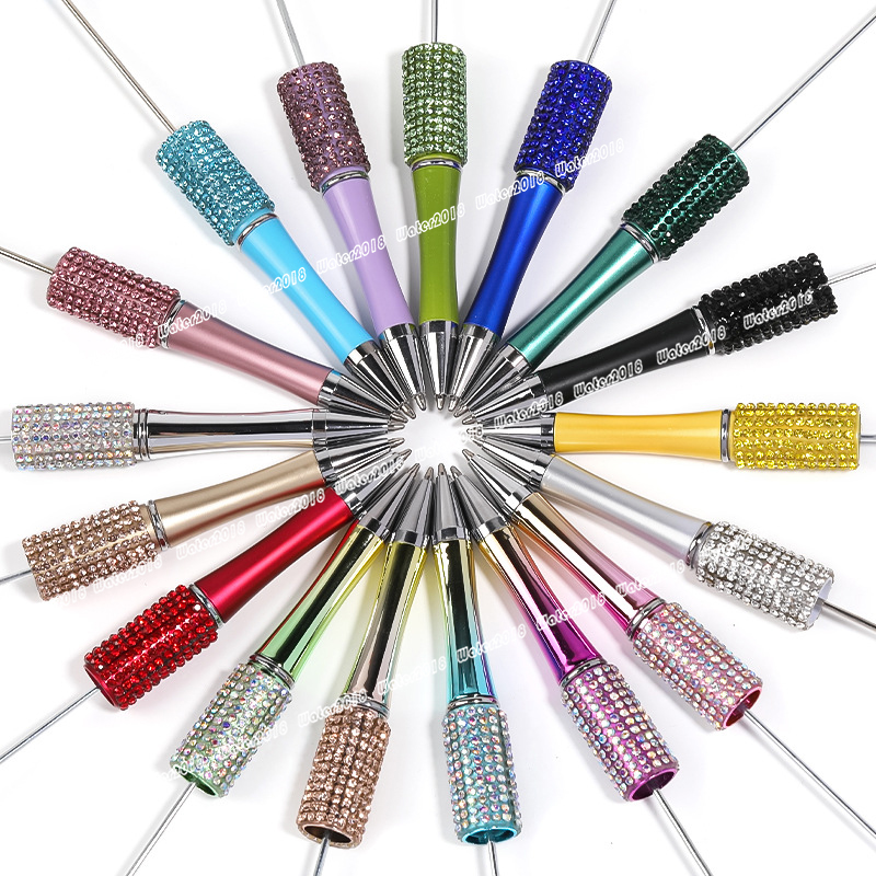 Diamond Add Bead DIY Pen Ballpoint Pens Beads Pens Customizable Lamp Work Craft Writing Tool