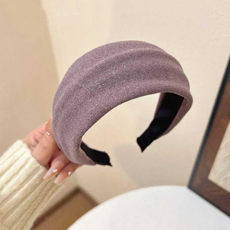 Knitted Wide-Brimmed Retro Autumn and Winter Headband Hairband Hair Clip Hair Tie Versatile Headwear H260319