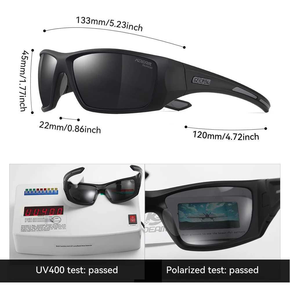 KDEAM Mens Cycling Sunglasses Polarized Great Elasticity Of TR90 Material Riding Sunglasses 12mm Thickness Polarizing Lenses H260319 - view 3