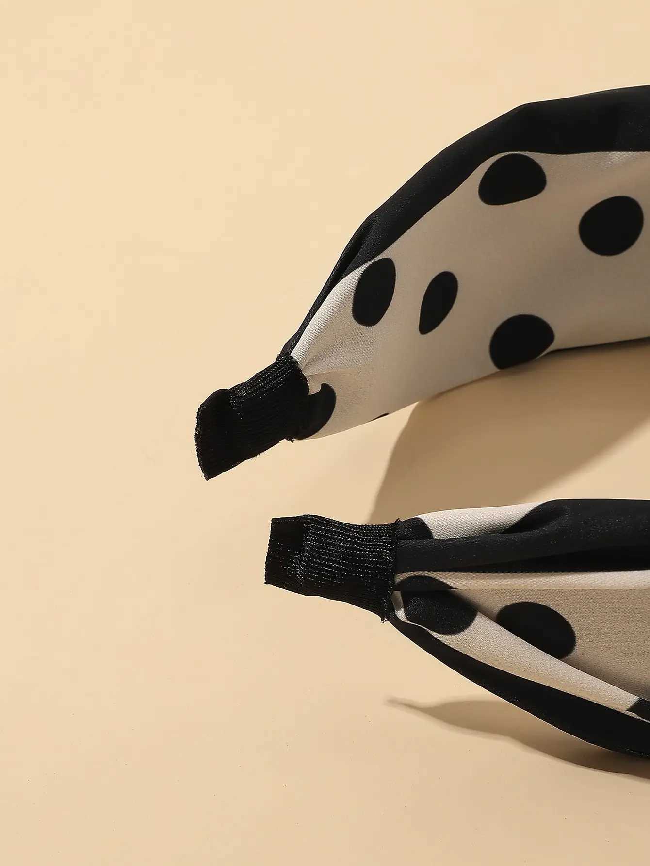 Black Polka Dot Bow Headbands Vintage French Hairbands Retro Party Costume Fashion Hair Accessories for Women And Girls H260319