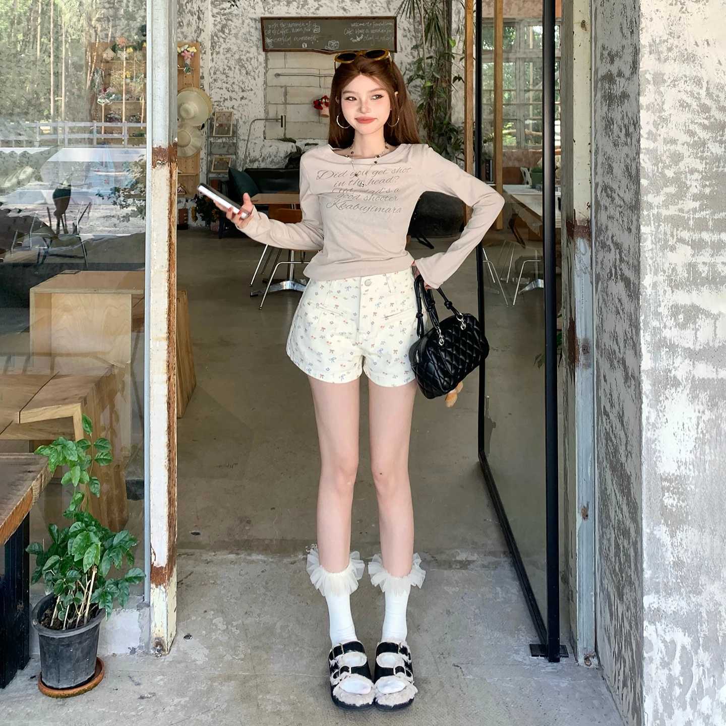 American Retro High Waist Loose Womens Jeans Spring Summer New Style Versatile Casual High Waist Shorts M260319