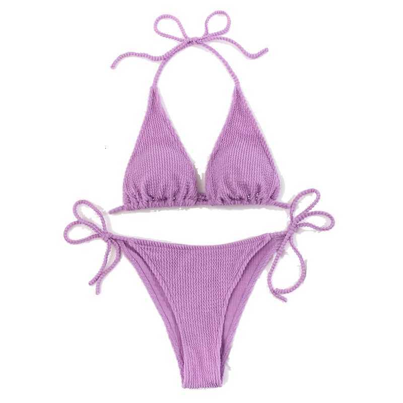 2025 New Fashion Sexy Bikini Solid Swimsuit Women Swimwear Push Up Set Brazilian Bathing Suit Summer Beach Wear SwimmingT260318