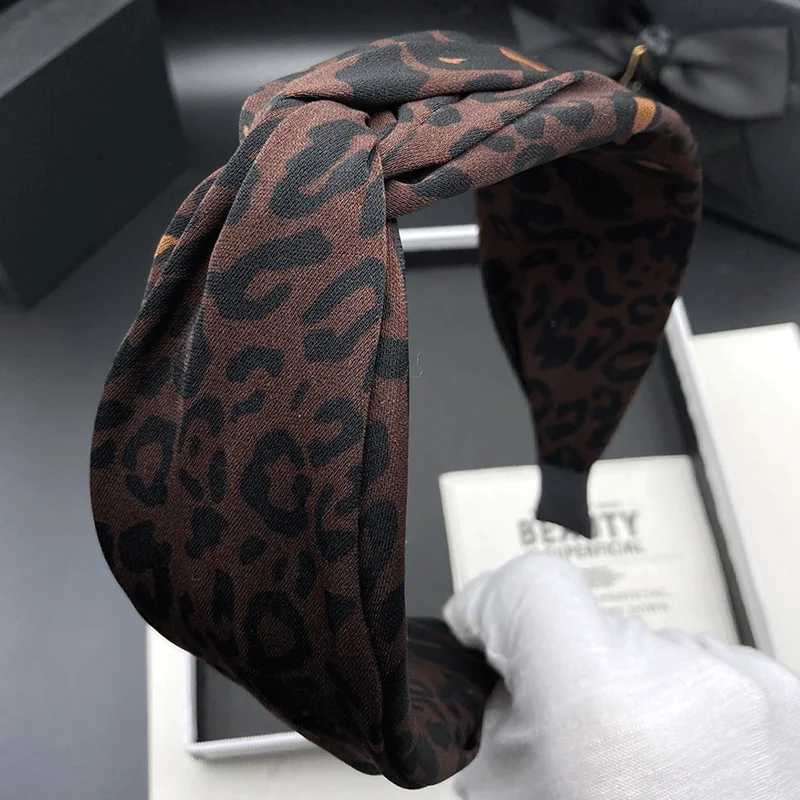 New High Headband Adult Hair Hoop Style Fashion Leopard Pattern Outdoor Daily Compression Headband H260319