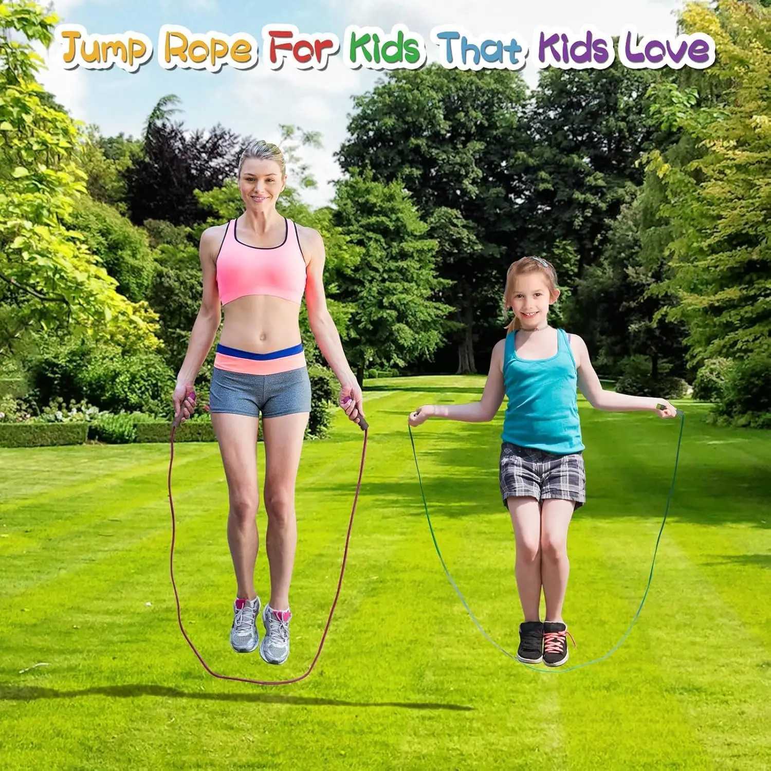 Adjustable Jump Rope for Kids and Adults with Soft Foam Handles for Outdoor Fitness Exercise M260319