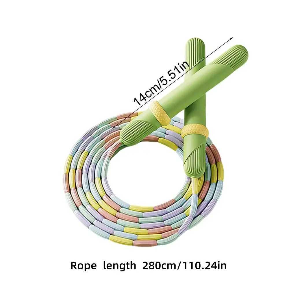 1pcs Bamboo Joint Skipping Rope Soft Bead Fitness Skipping Rope Adjustable Skipping Rope Suitable For Fitness Training M260319