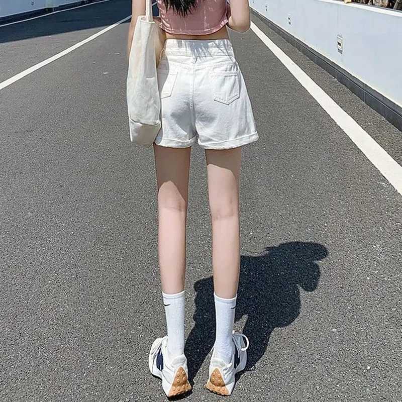 Summer Female High Waist Loose Thin Jeans Hot Sale Lady Solid Denim Shorts Girls Chic Fashion Leisure Short Pants M260319