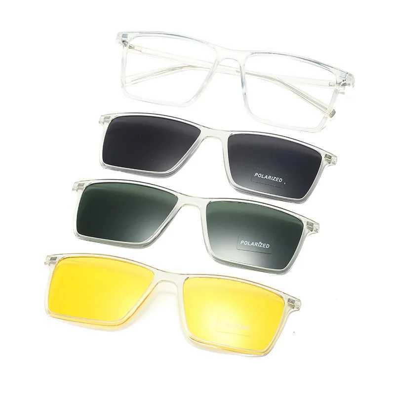 3-in-1 Magnetic Suction Set Glasses Mens Polarized Sunglasses Driving/Night Vision/Sunglasses 1 Glasses Are Versatile H260319 - view 5