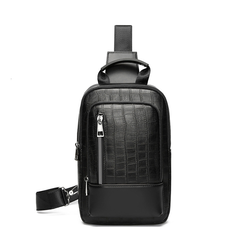 2026 Luxury Men's Fashion Chest Bag European And American Large Capacity Single Shoulder Crossbody Bag Versatile Chessboard Pattern Leisure Trave