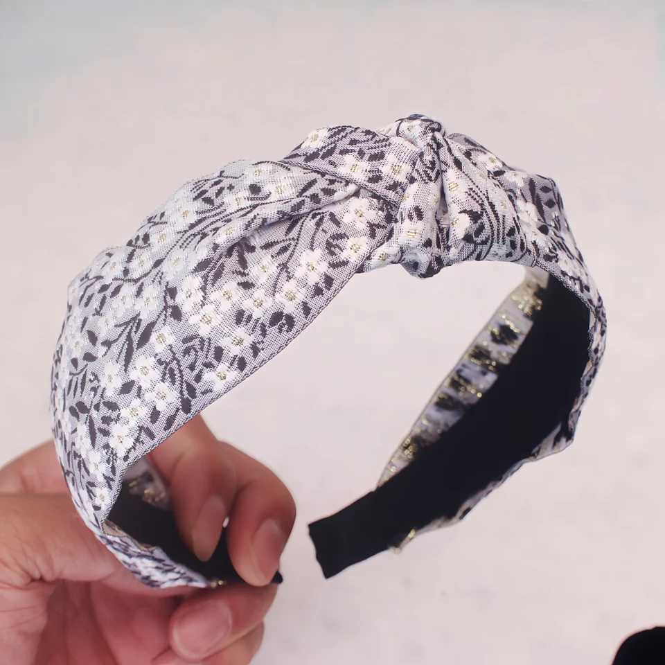 Embroidery Fabric Knot Hairbands For Women Girls Wide Headbands Fashion Hair Hoops Female Hair Bands Headwear Hair Accessories H260319