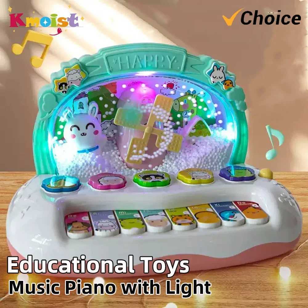 Baby Puzzle Music Piano Toy with Snowflake Led Light Children Early Education Electronic Toys for Kids New Year Christmas Gifts Y260319