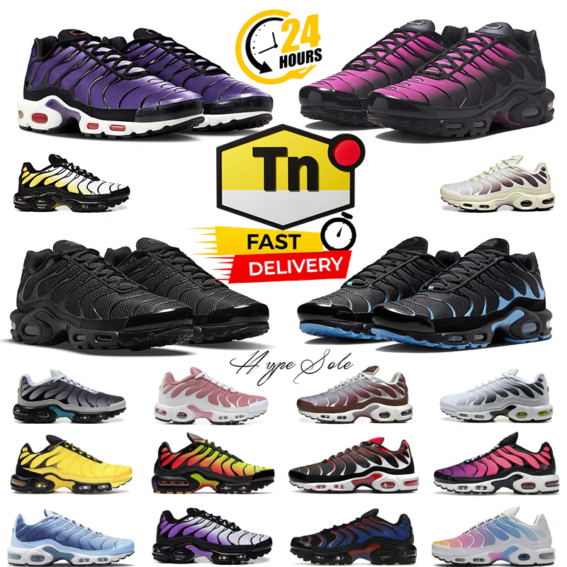 2026 tn tnss chaussure Designer Running Shoes Plus Triple Black White Hyper Pink Volt Lisboa Naples Mens Women Gradient Sneakers Tuned outdoor Sports Sneakers