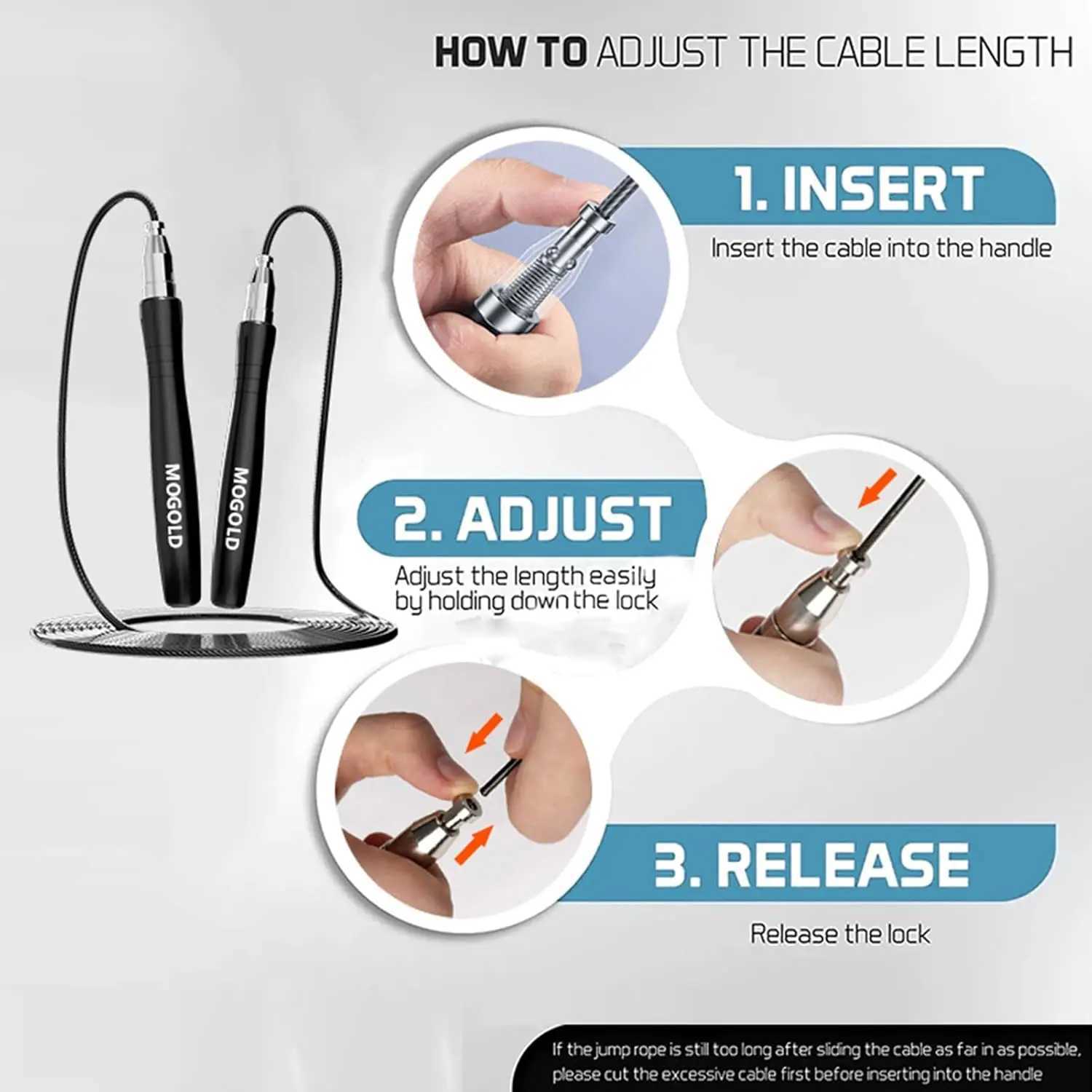 Premium Tangle-Free Speed Jump Rope for Men and Women - Adjustable Self-Locking Design for Boxing CrossFit Home Workouts M260319