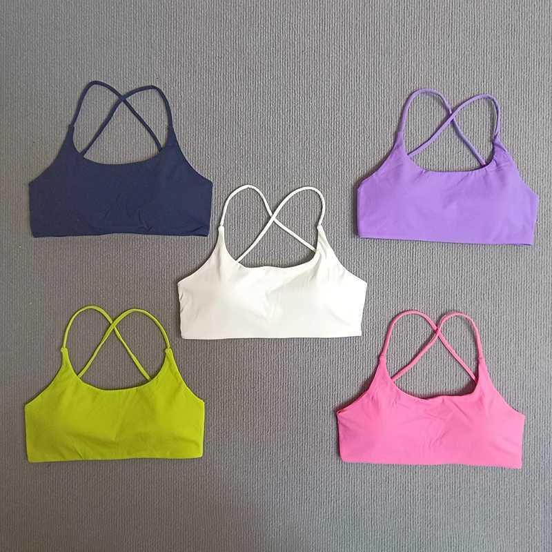 Sexy Yoga Sport Bra Cross Back Hollow Women Top Tight Gym Yoga underwear Athletic Workout With Chest Pad Sports Tank Top Z20260319