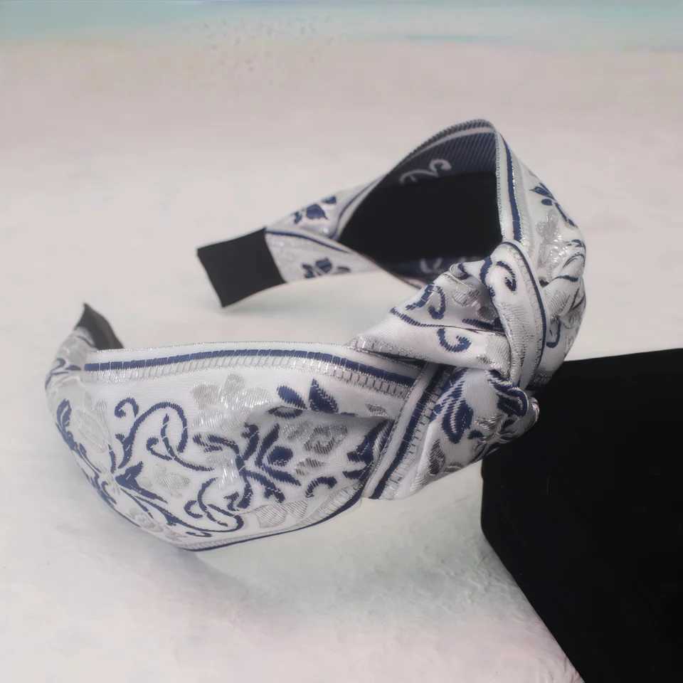 Embroidery Fabric Knot Hairbands For Women Girls Wide Headbands Fashion Hair Hoops Female Hair Bands Headwear Hair Accessories H260319