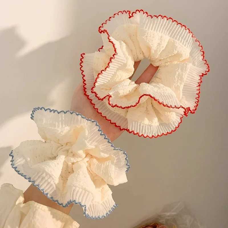 2025 Elegant Cute Lace Scrunchies Women Girl Elastic Hair Rubber Band Accessories Tie Hair Ring Rope Headdress Headwear Ornament H260319