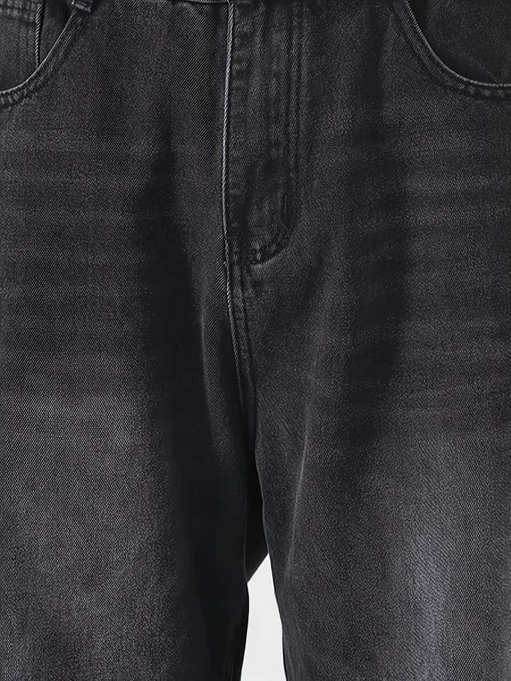 MenS Skinny Fit Wide Leg Jeans MenS Stylish Comfy Denim Pants Versatile For Four Seasons M260319