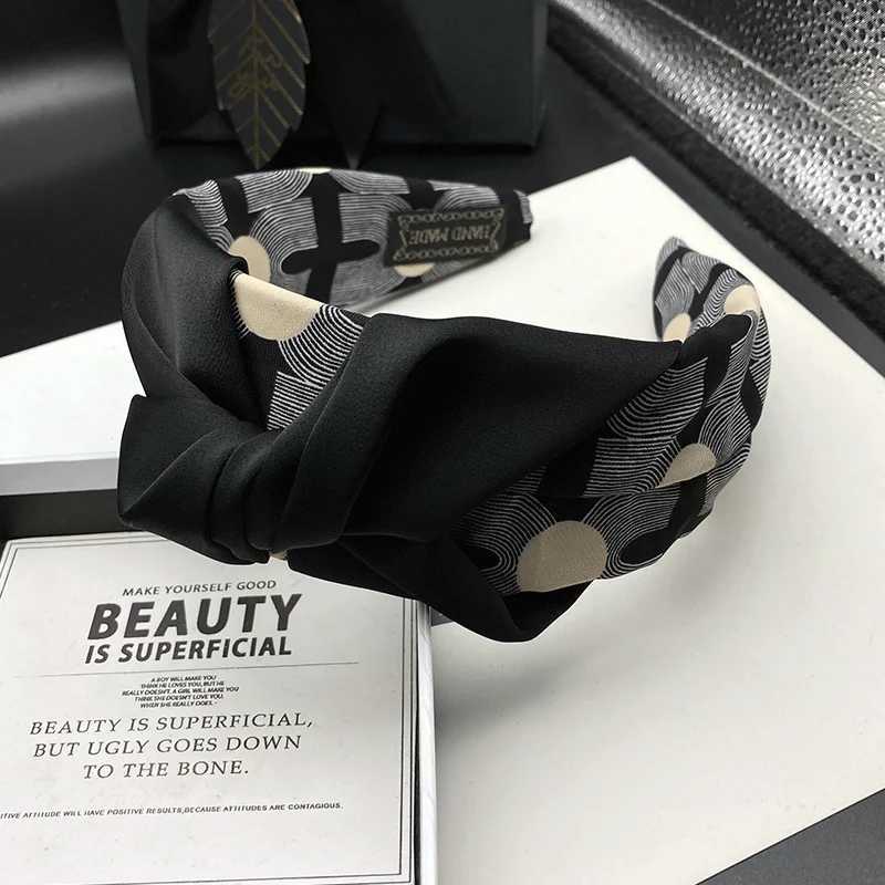 Card-issuing hairband female hip-hop style cloth material high crown adult headwear wide-brimmed hairband H260319