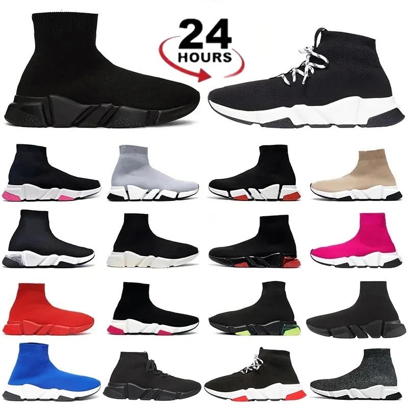Designer shoes sneakers for men women high triple Black Red White Beige Pink Cristal Clearsole mens fashion sports trainers EUR 36-45