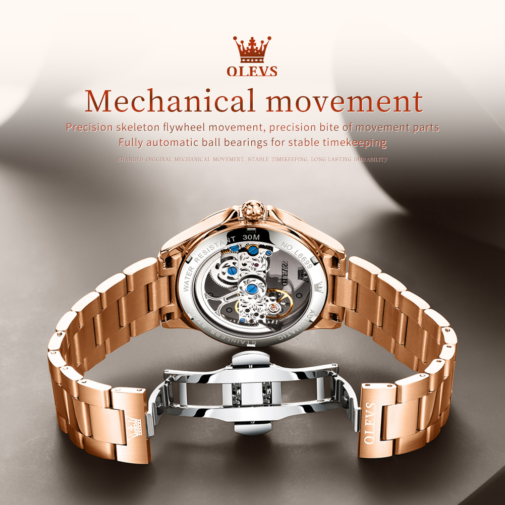 Watches Men Designer Watch Fashion Ouly Brand Watch Direct Sales Personalized Fashion Hollow Diamond Waterproof Leather Strap Women's Watch