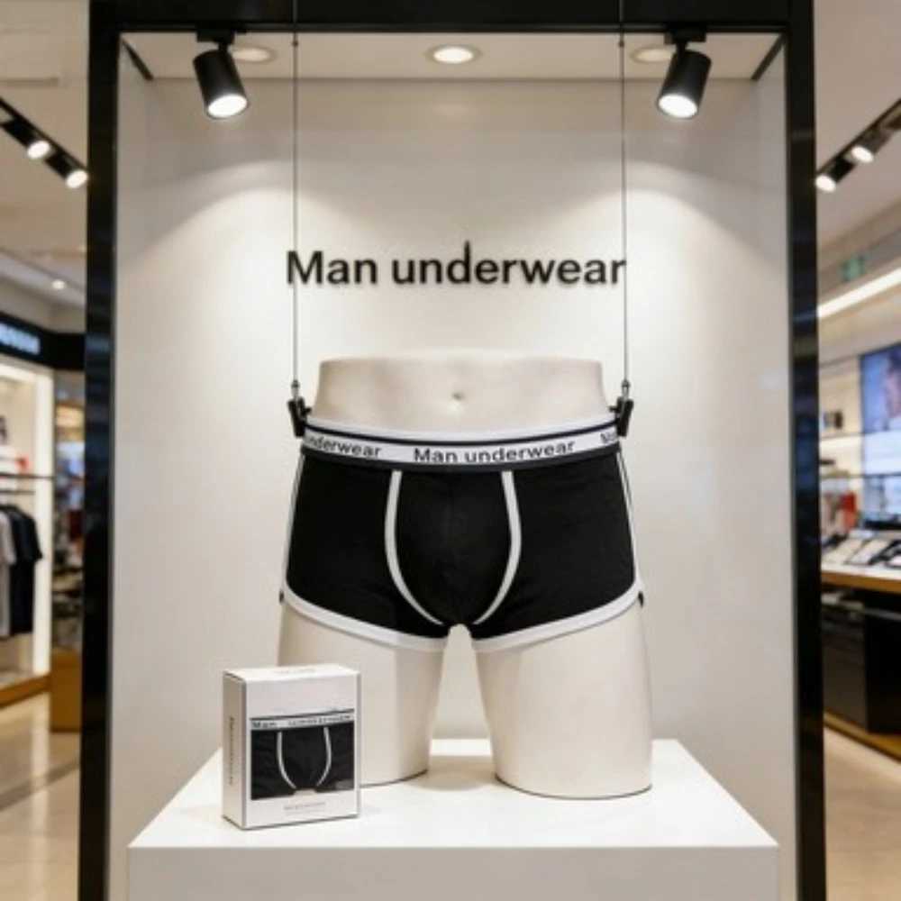 Mens Cotton Boxers Breathable Underwear Mid Waist Solid Color Boxershorts Comfortable Male Underpants Trend Shorts D260319