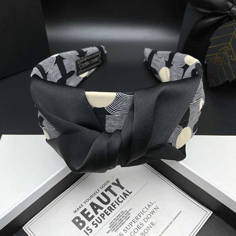 Card-issuing hairband female hip-hop style cloth material high crown adult headwear wide-brimmed hairband H260319