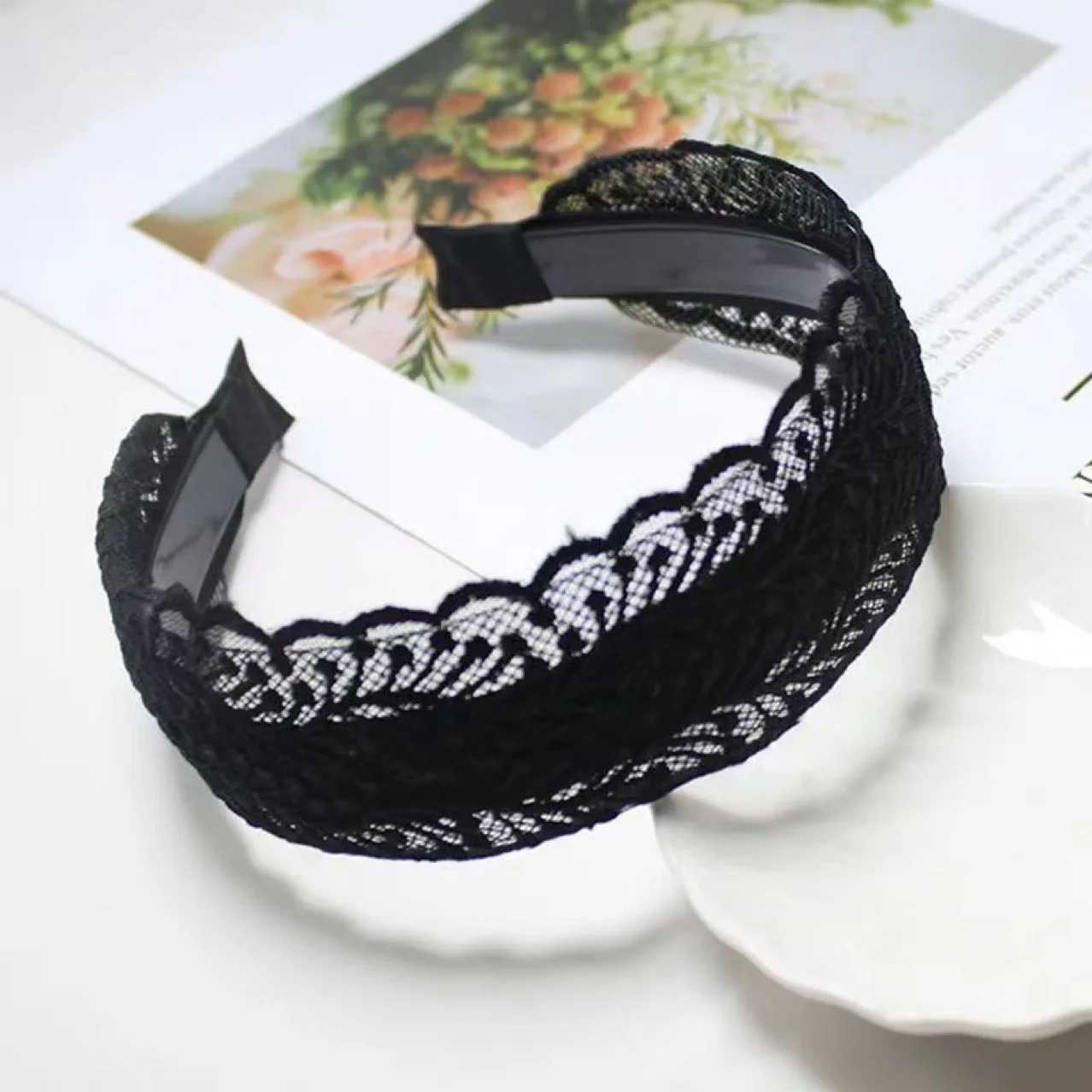 New Cute Elegant White Lace Hairbands Headband Women Kids Scrunchies Hair Head Hoop Band Accessories Headdress Headwear Ornament H260319