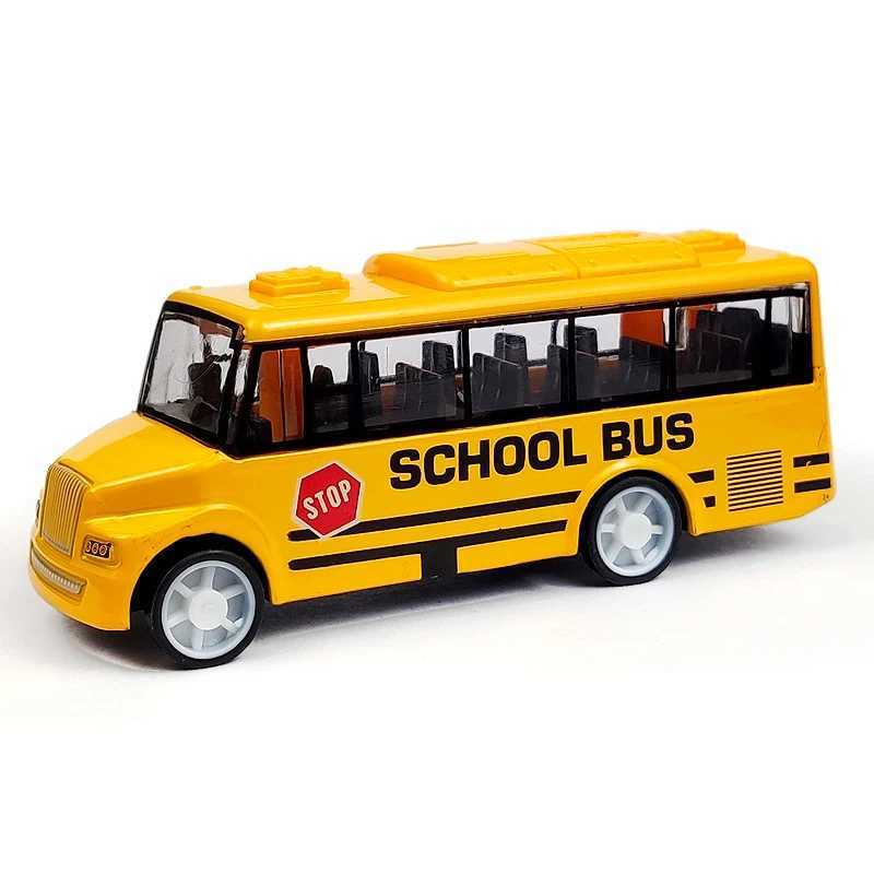 High Quality Cool School Bus Toy Simulate Exquisite Interesting Body For Yellow Bus With Pull Back Mechanism Y260319